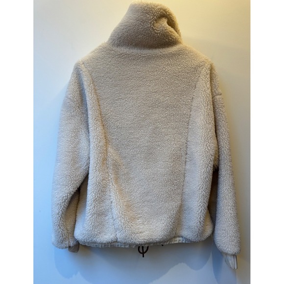 Varley Posey Sherpa Fleece Jacket in Ivory/White - Women's Size L Cozy Luxe - Picture 3 of 6